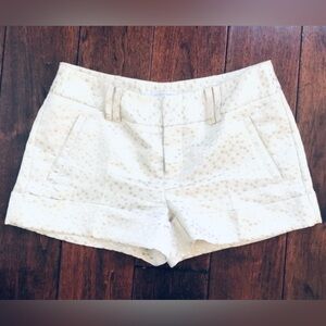 NWOT Lauren Conrad shimmery gold dot shorts size 4